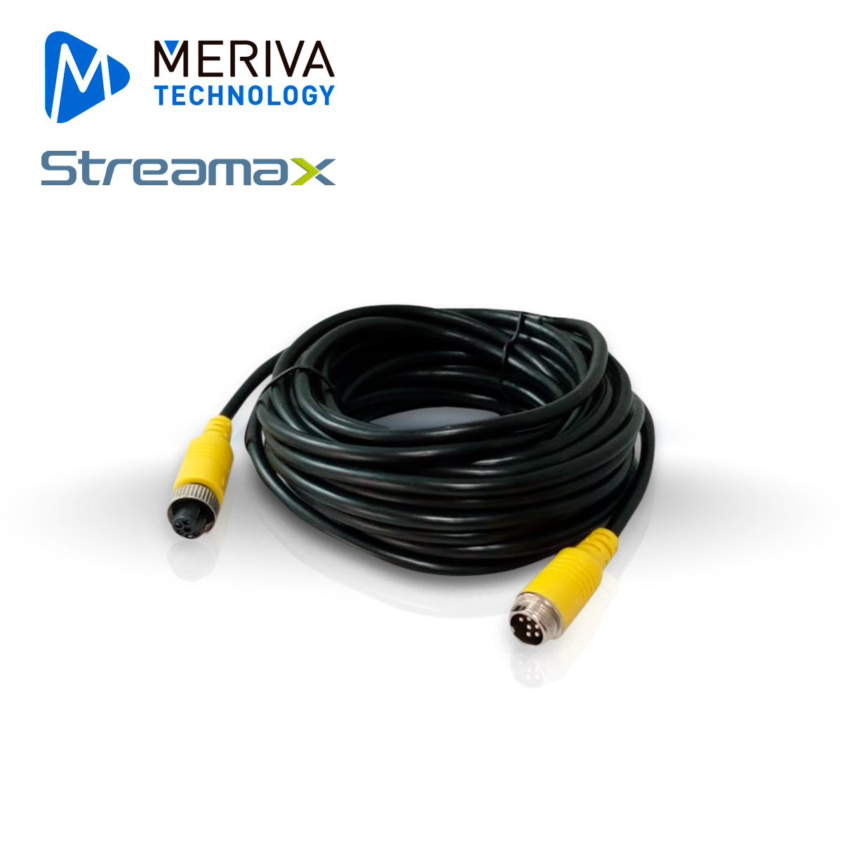 CABLE TIPO DIN DE AVIACIÓN 6 PINES SERIE ECO PARA DVRS MÓVILES MERIVA TECHNOLOGY MCBEIP70 7 METROS