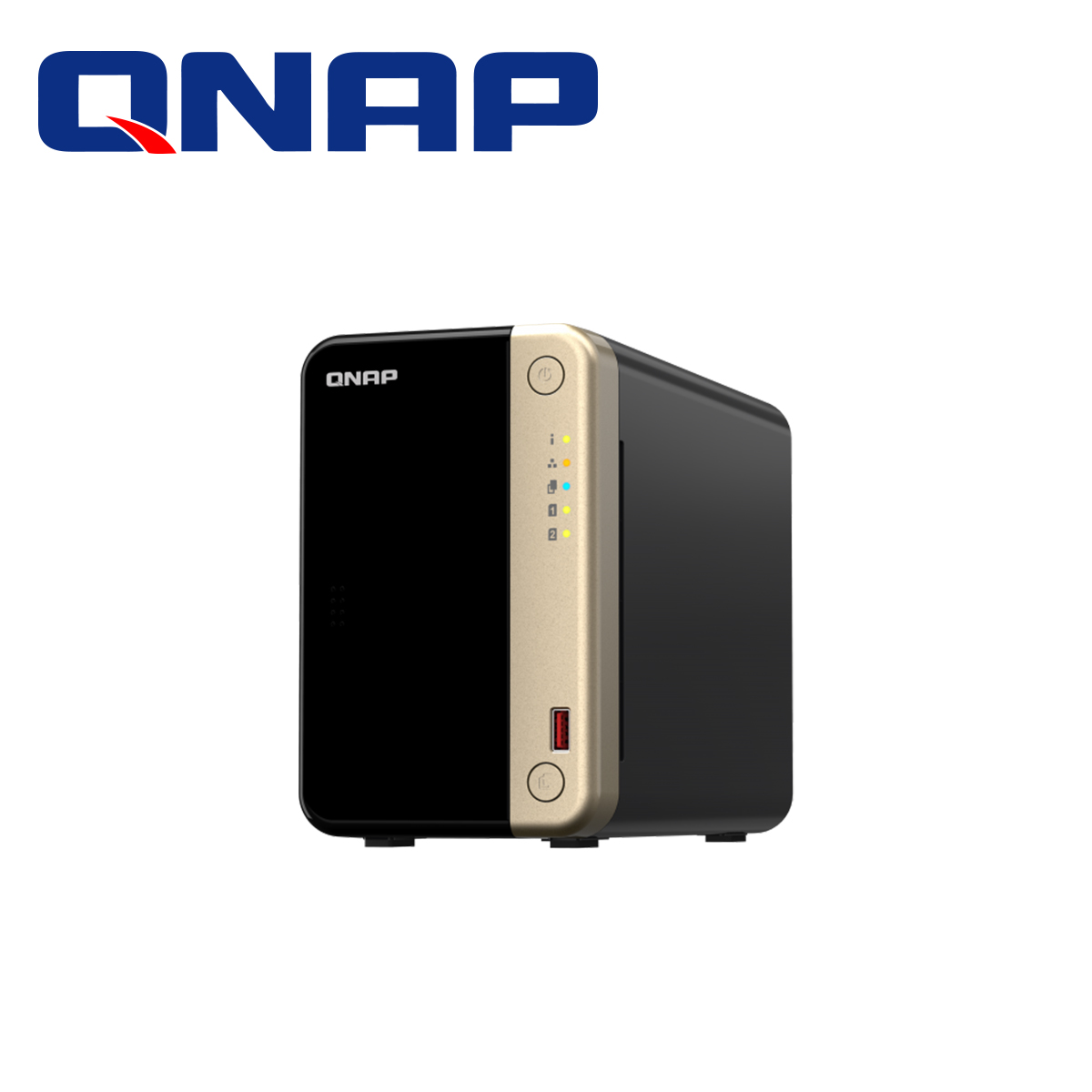 Nas Qnap Ts-264-8g-us Tipo Torre / 2 Bahias / 8GB De Ram / Procesador Intel Celeron N5105 / 2 Puertos Lan 2,5 Gbe / 2 Ranuras Pcie M.2 Gen 3X1 / Compatible Con Unidades De 2.5 Y 3.5 Pulgadas
