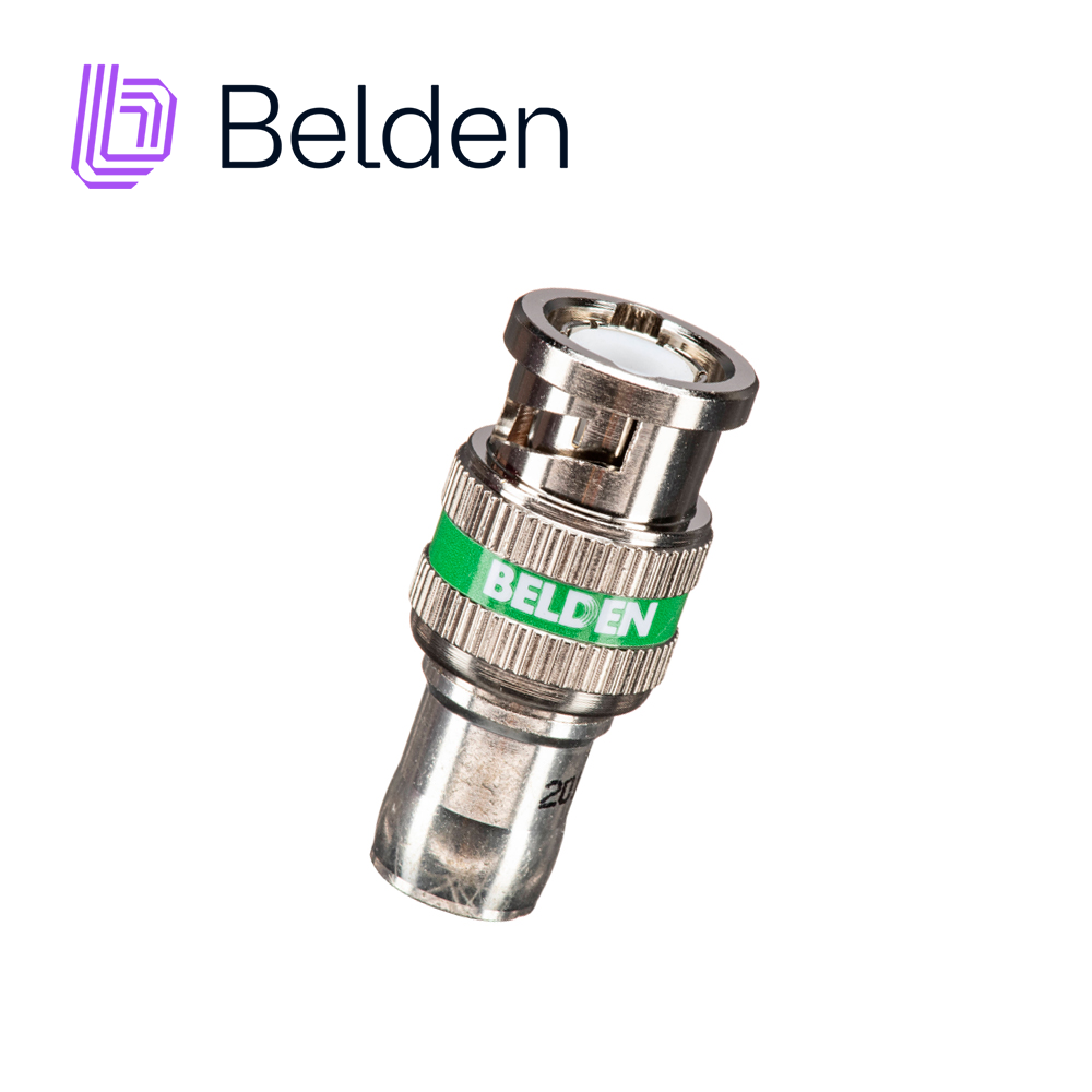 CONECTOR BNC BELDEN 1694ABHD1 PARA SDI-HD EN COAXIAL RG6. TIPO COMPRESION: 1PIEZA