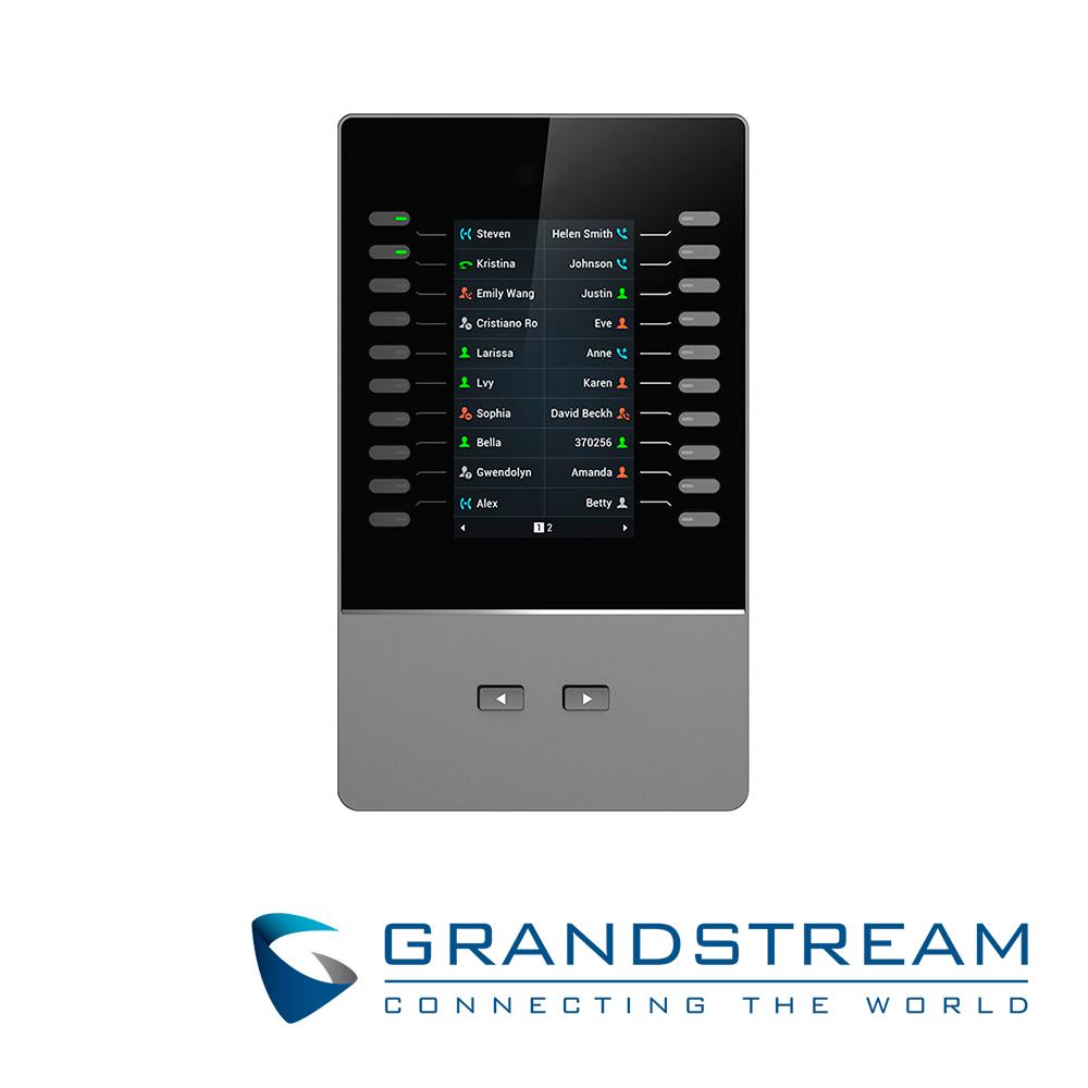 Modulo Expansion Grandstream Gbx20 / 20 Botones Programables / Pantalla LCD Tft Color / Compatible Con Grp2615/grp2624/grp2650/grp2670 Gxv3350/gxv3450 / Hasta 40 Contactos Por Modulo