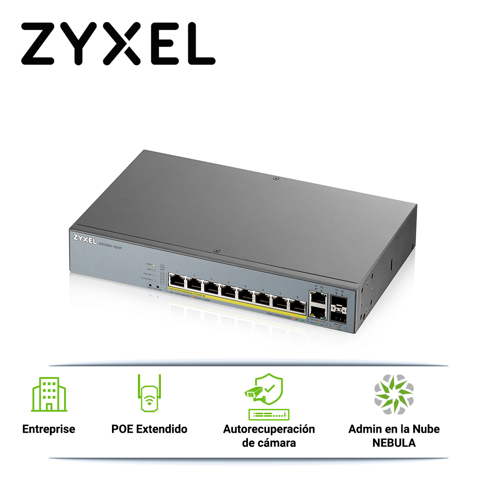 Kit Wifi Profesional Mesh Zyxel Cubre Mas De 6 Habitaciones Incluye 3 Nwa1123-acpro Y 1 Gs1350-12hp