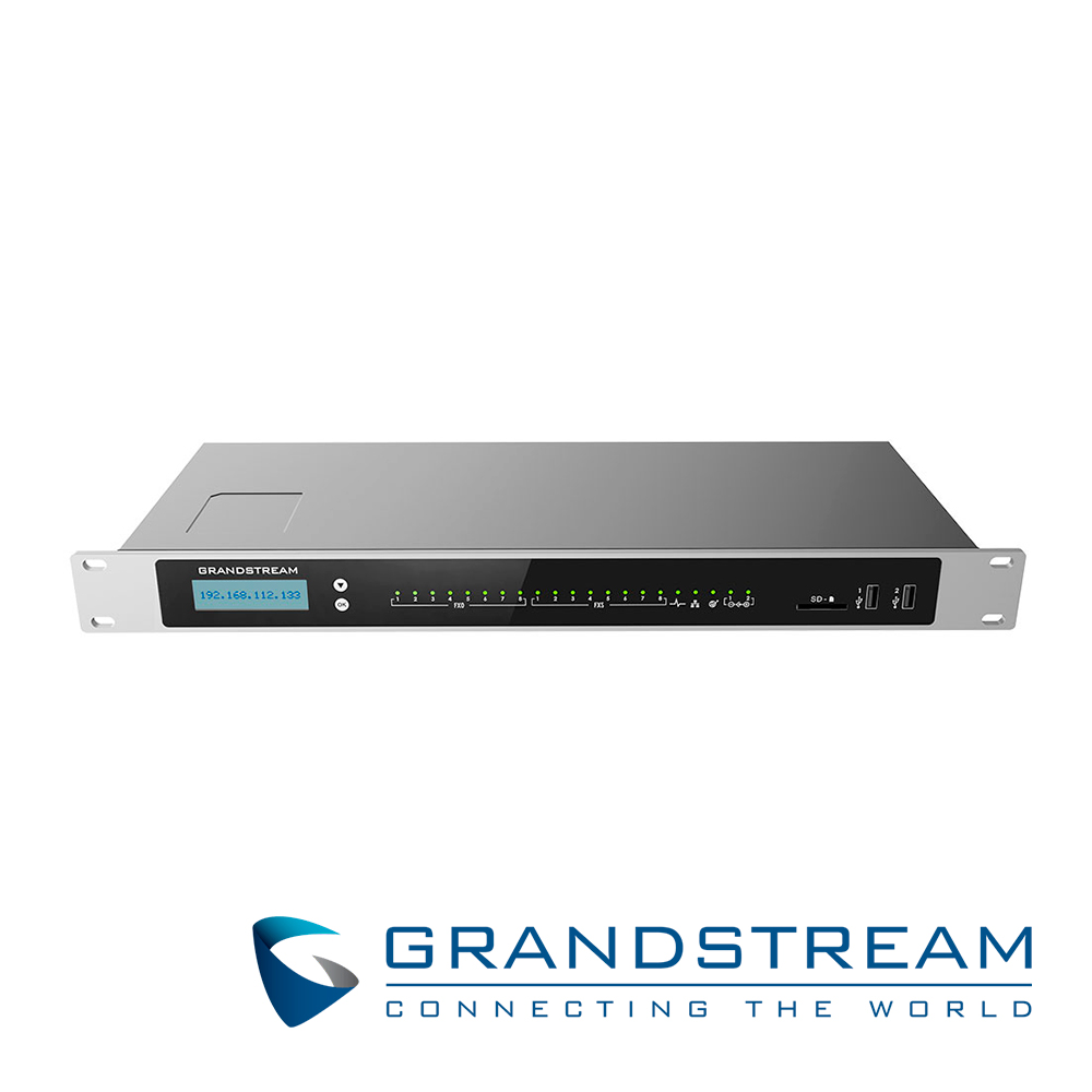 Conmutador IP Grandstream Ucm6308a, Serie Audio, 8 Lineas (fxo), 8 Fxs, 1500 Extensiones Sip, 200 Llamadas Simultaneas, Ruteador, 3 Gigaeth, Multiconferencia Audio, Voicemail, Ivr, Codecs Audio/video, Para Escritorio O Rack, Poe, Usb, Sd, POE Y LCD Con Botones Para Mantenimiento