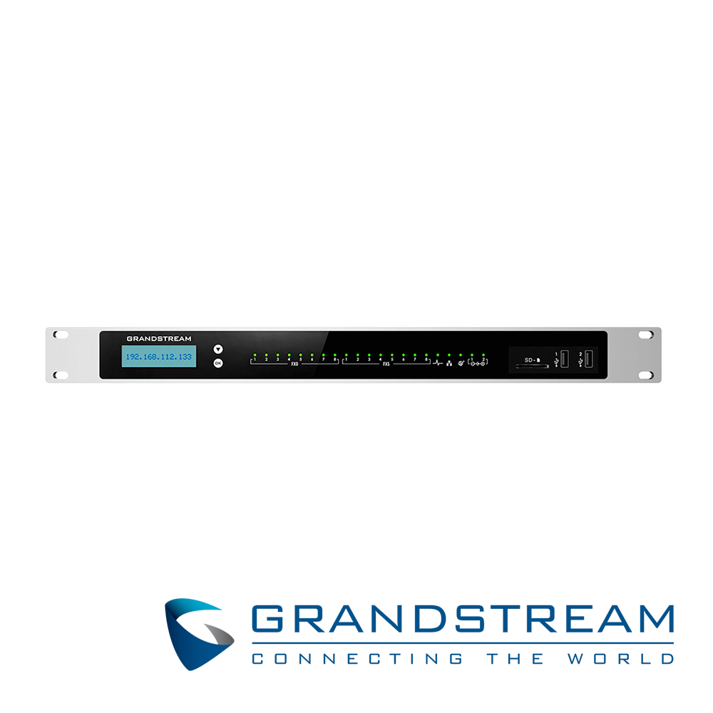 Conmutador IP Grandstream Ucm6308a, Serie Audio, 8 Lineas (fxo), 8 Fxs, 1500 Extensiones Sip, 200 Llamadas Simultaneas, Ruteador, 3 Gigaeth, Multiconferencia Audio, Voicemail, Ivr, Codecs Audio/video, Para Escritorio O Rack, Poe, Usb, Sd, POE Y LCD Con Botones Para Mantenimiento