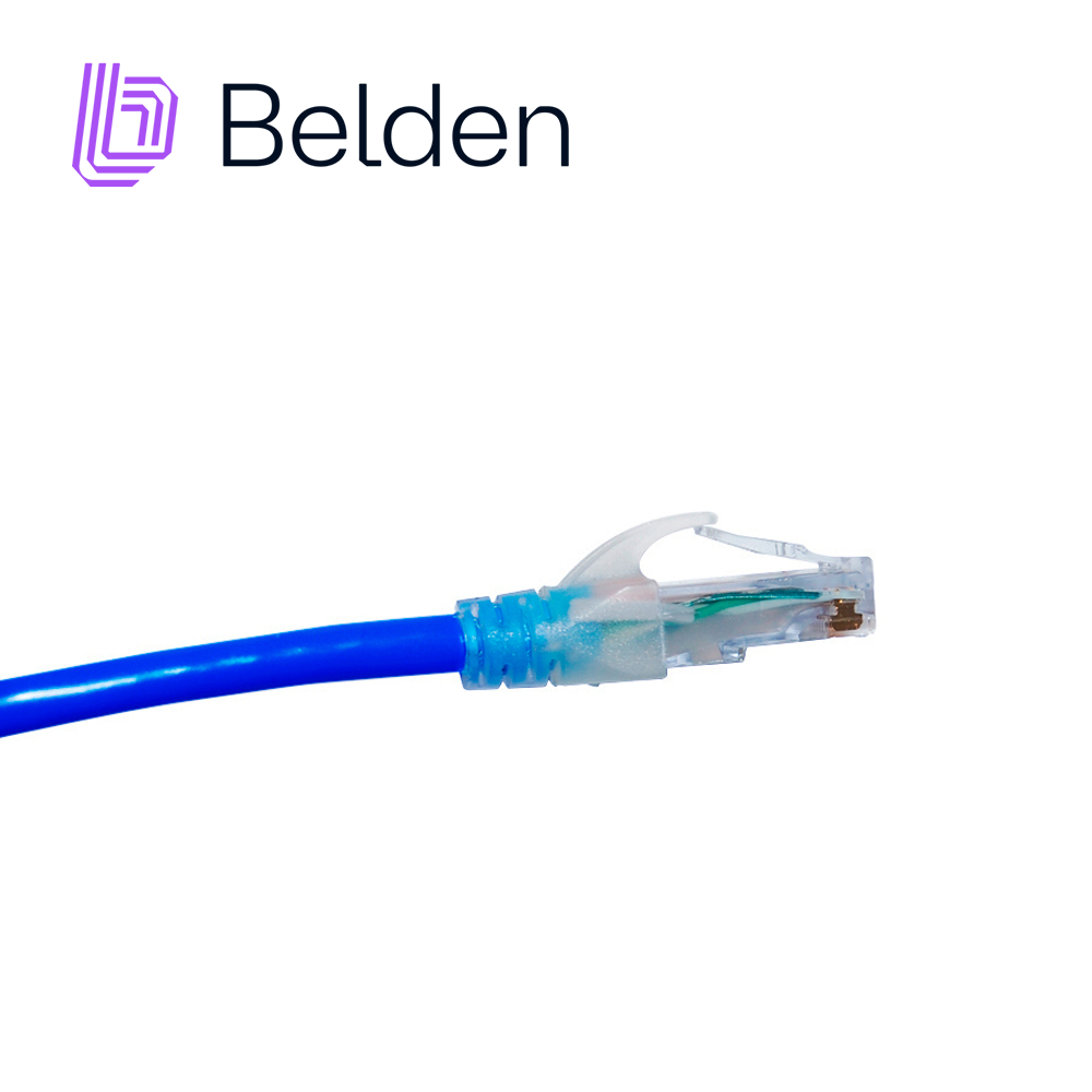 PATCH CORD UTP CAT6A BELDEN CAD1109005 FORRO PVC BLANCO CMR-RISER 4 PARES CALIBRE CONDUCTOR 28 AWG DIÁMETRO REDUCIDO COBRE ESTAÑADO MULTIFILAR USO INTERIOR PARTES RELACIONADAS:CONECTORES MODULARES CAT6A PATCH PANEL CAT6A LONGITUD 5 PIES 1.5 METROS