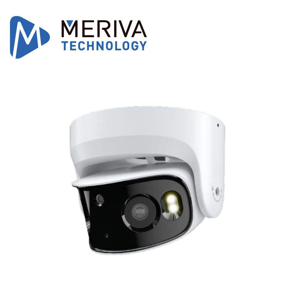CAMARA IP PANORAMICA 180 GRADOS MERIVA TECHNOLOGY MPC-204 / 8 MP / H.265S / 2 LENTES 3.5MM / 20M IR /  IP67 / IK10 / METALICA / 12 VCD / POE / SOPORTA MICRO SD HASTA 256 GB (NO INCLUIDA) / 1 ENTRADA + 1 SALIDA DE AUDIO / 1 ENTRADA + 1 SALIDA DE ALARMA / MICROFONO OMNIDIRECCIONAL / SPEAKER INTEGRADO / MIA 2.0 / ONVIF