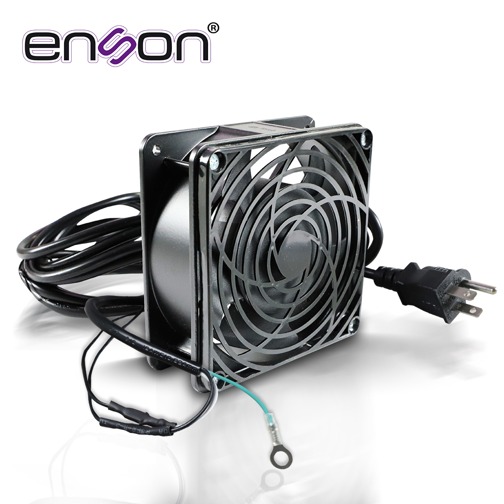Ventilador Enson 120 X 120 Mm 110VCA Con Cable Y Clavija Para Gabinetes Enson Y Otras Marcas