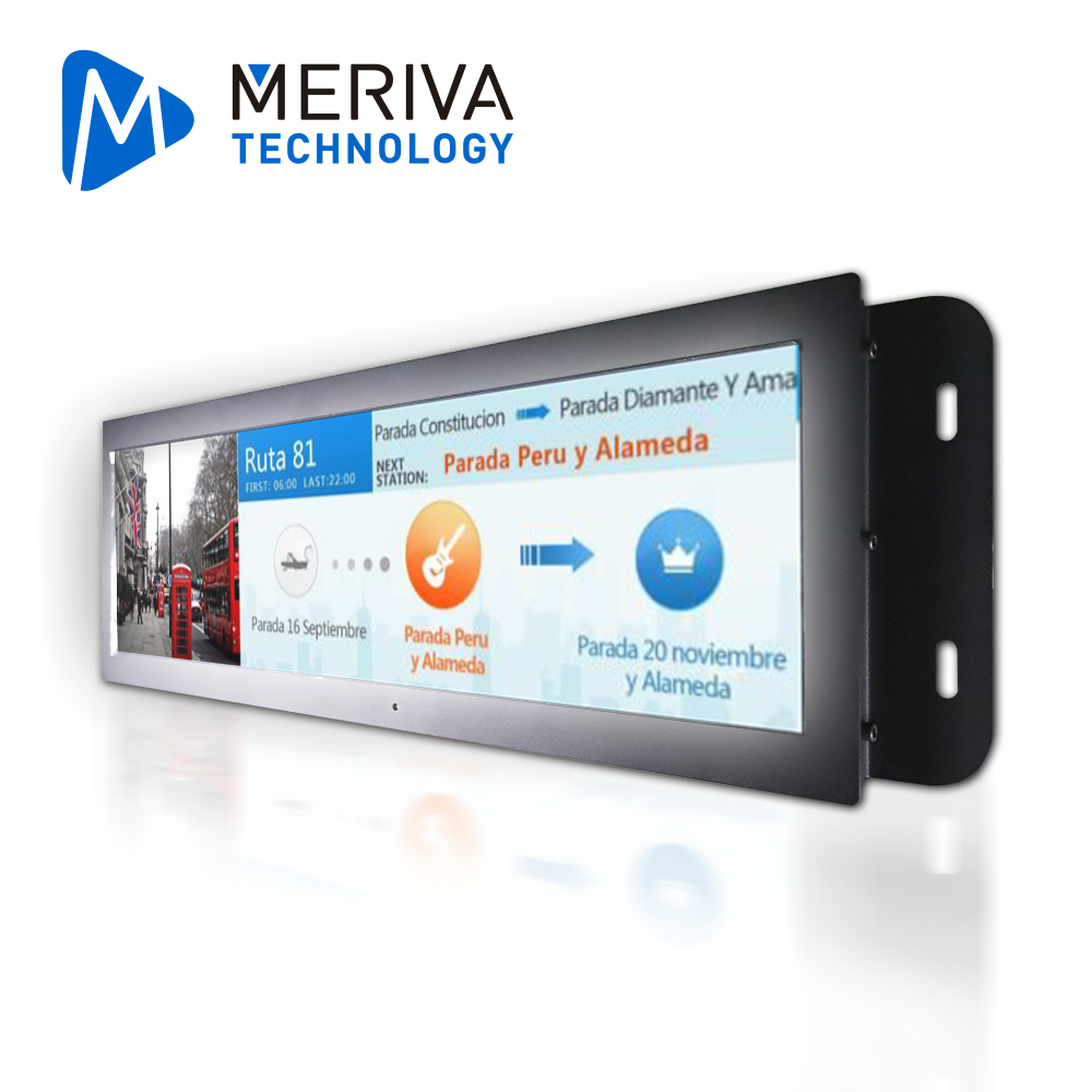 Display De Pasajeros Para Solucion En Autobus Streamax Ml16max-286 / 28.6 Pulgadas / Conector Dj7031-6.3-21 / Fijacion En Techo O Pared Colgante / Para Anunciar Paradas, Estaciones Y Tiempo / Sistema Operativo Android
