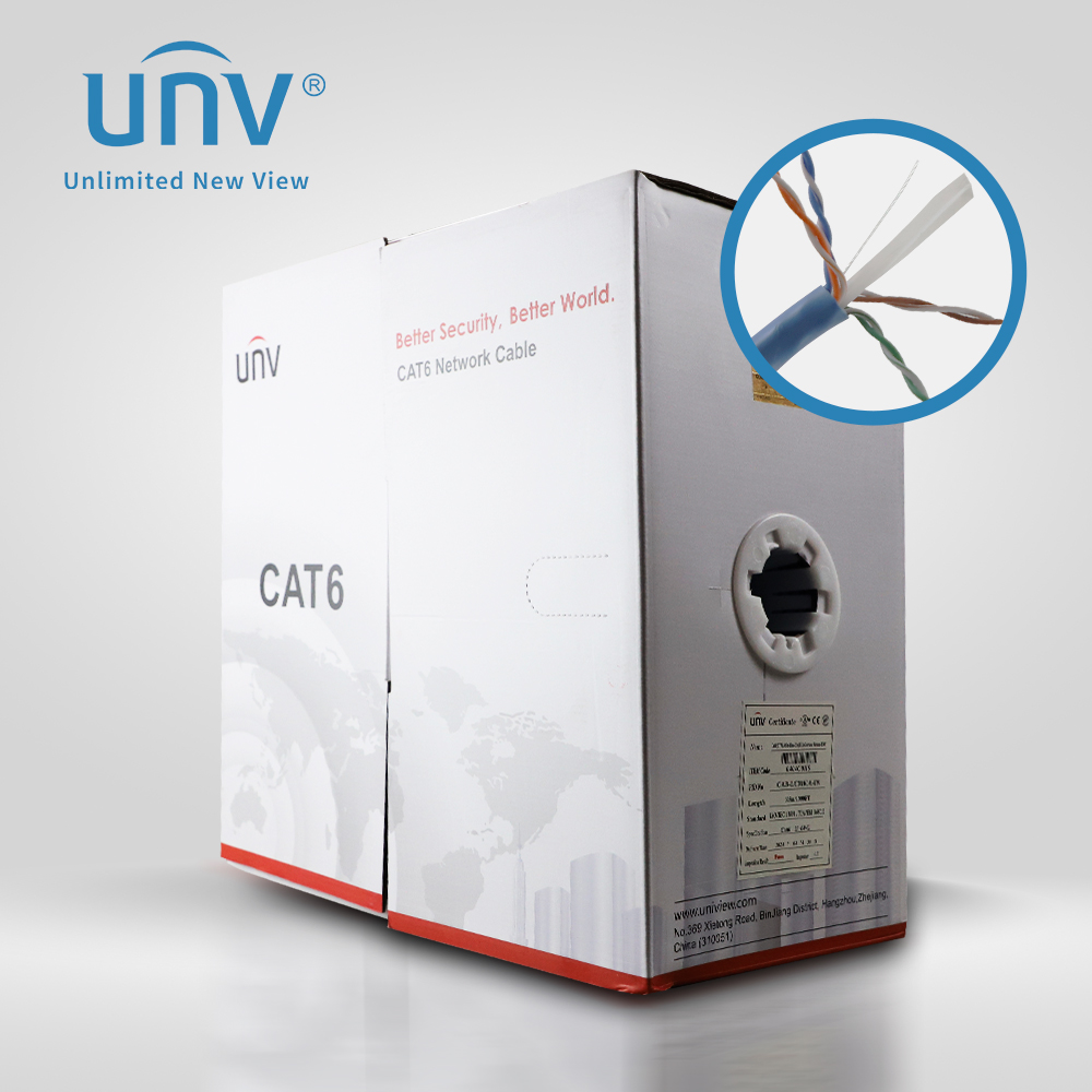 CABLE UTP CAT6 UNV CAB-LC3100A-IN FORRO PVC AZUL 4 PARES CALIBRE 23 AWG 100 COBRE USO INTERIOR ESPECIAL PARA INSTALACIONES SEGURIDADCCTVVIDEODATOSREDES ETHERNET CERTIFICACION UL BOBINA 1000 PIES 305 METROS - Código: CAB-LC3100 / CAB-LC3100A-IN | Compra en Guadalajara