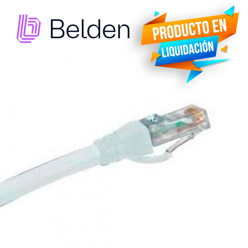 Patchcord UTP Cat5e Belden C501109010 Forro Pvc Blanco Cmr-riser 4 Pares Calibre Conductor 24 Awg 100% Cobre Uso Interior Partes Relacionadas:conectores Modulares Cat5e Patch Panel Cat5e Longitud 10 Pies 3 Metros