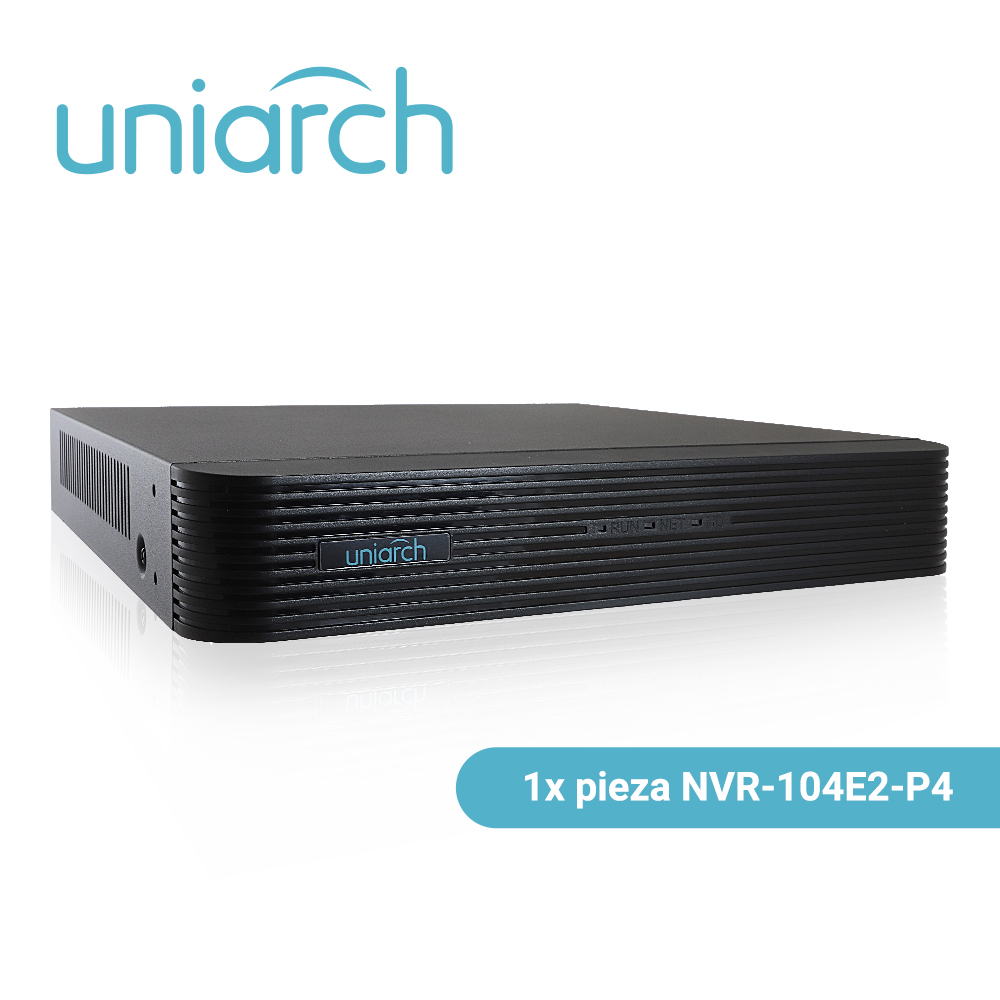Kit Uniarch Turret 2MP / 4 Cámaras Tipo Turret Ipc-t122-apf28-e Con Lente Fijo 2.8 Mm / Ultra 265 / 3-AXIS / Dwdr / 2D/3D Dnr / Microfono Integrado/ IR 30 M / Ip67 / 1 Nvr-104e2-p4 Y 4 Cables Prearmados