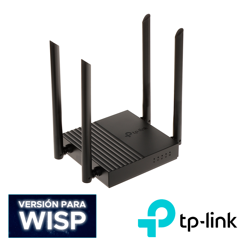 Router Inalambrico Tp-link Archer C64 Ac1200 Dual Band/400mbps 2.4GHZ / 867 Mbps 5 Ghz/ 1 Puerto Wan 10/100/1000MBPS / 4 Puertos Lan 10/100/1000MBPS / Tecnologia Mu-mimo /administracion Via App Tether 