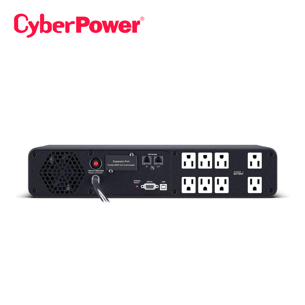 UPS Cyberpower Cp1500pfcrm2u 1500VA/1000W, Onda Senoidal Compatible Con Fuentes Pfc Activas, Pantalla LCD A Color Multifuncion/ Regulador Automatico De Voltaje (avr)/ Convertible Torre Rack 2U/ 8×NEMA 5-15R, Usb/serial/epo,tarjeta Snmp/http Opcional