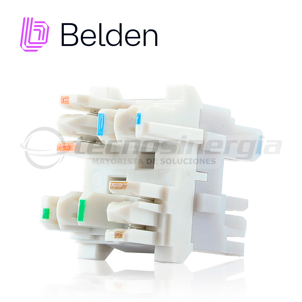 BLOQUE DE CONEXION 4 PARES BELDEN AX104139 CAT 6A 10GX TERMINACION 568A/B GRIS 