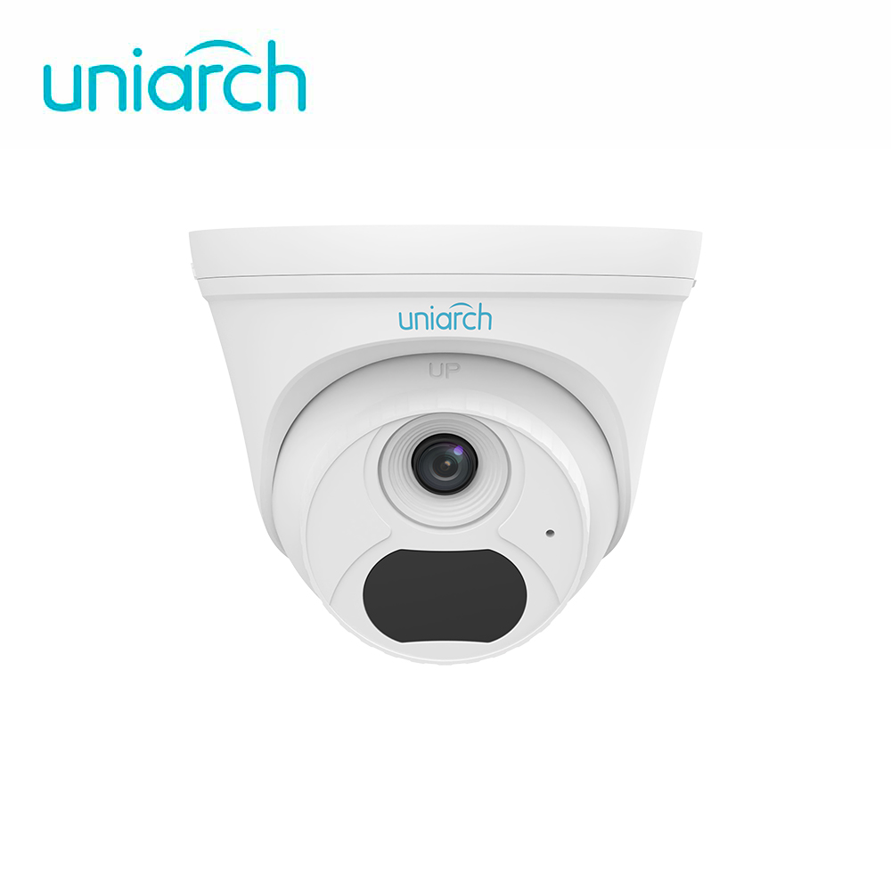 Camara IP Turret Uniarch Ipc-t132-af28-eco / 2MP / Lente-2.8mm / Dwdr / Ir30m / Microfono-integrado / Human-body-detection-2.0 / Roi / Audio Detection / Poe-af / ONVIF / Uso-en-interior / 3-AXIS / Ultra265 / No Incluye Glandula Impermeable