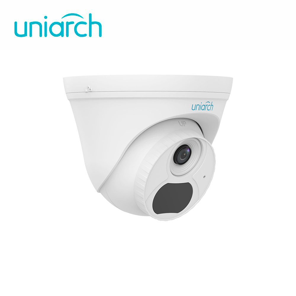 Camara IP Turret Uniarch Ipc-t132-af28-eco / 2MP / Lente-2.8mm / Dwdr / Ir30m / Microfono-integrado / Human-body-detection-2.0 / Roi / Audio Detection / Poe-af / ONVIF / Uso-en-interior / 3-AXIS / Ultra265 / No Incluye Glandula Impermeable