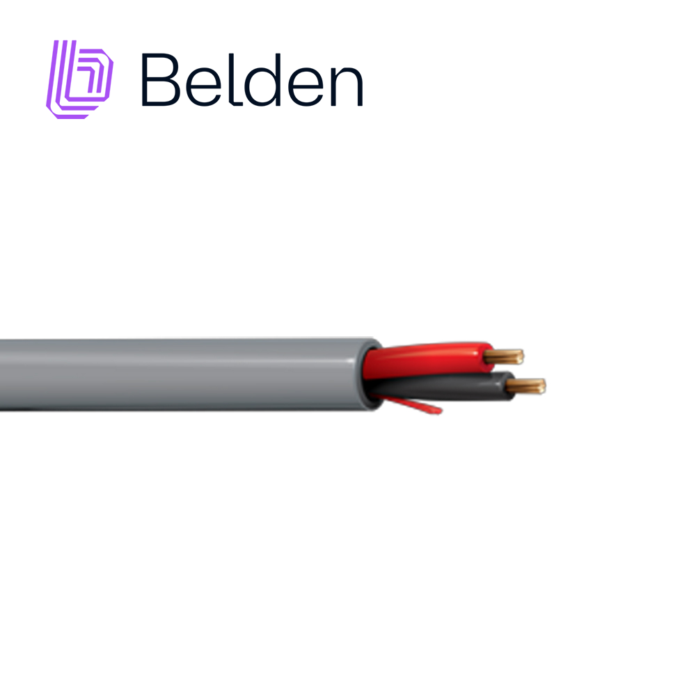 Cable De Seguridad Y Sonido Belden 5300UE 0101000 / Interior / Negro / 2 Conductores / 18 Awg / Multifilar / Forro Pvc / Cmr / Bobina / 1,000 Pies 305 Metros