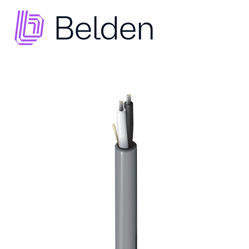 Cable De Audio Belden 5T00UP 0081000 / Interior / Gris / 2 Conductores / 10 Awg / Multifilar / Forro Pvc / Cl2 / No Blindado / Bobina / 1,000 Pies 305 Metros