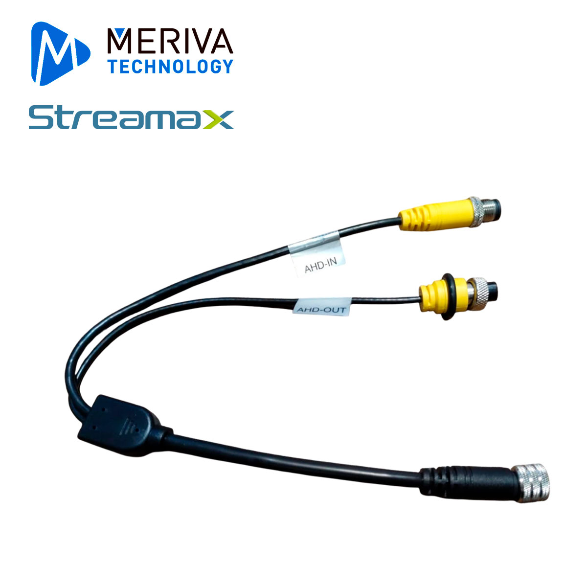 Cable De Comunicacion Streamax Mm12 / Conector M12-4 / Transmision De Video Y Audio De Camara IP / Para Visualizacion En Display Retrovisor