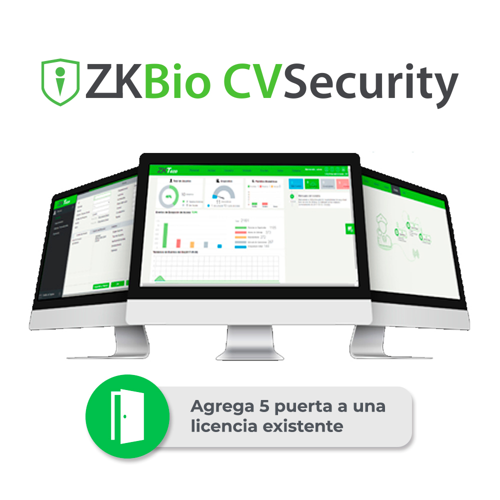 Licencia Bio Cvsecurity Modulo De Acceso Zkcv-ac-addon-p5 Permite Agregar 5 Puertas A Licencia Existente Permanente Compatible Con Inbiopro, Speedface Y Proface. //aplicable A Partir De 25 Puertas Ya Existentes//