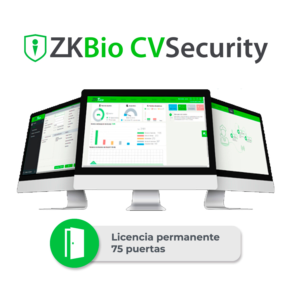 Licencia Bio Cvsecurity Modulo De Asistencia Zkteco Zkcv-ta-p75 Para 75 Puntos De Asistencia Permanente Compatible Con G1,g3