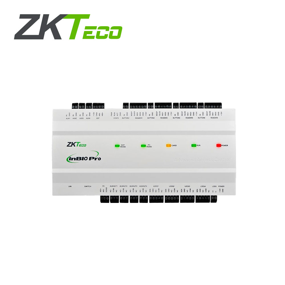 	PANEL DE CONTROL DE ACCESO AVANZADO ZKTECO MODELO INBIO260PRO PLUS PERMITE  CONTROLAR 2 PUERTAS CON CAPACIDAD DE 100,000 USUARIOS, 3,000 ROSTROS, 100,000 CODIGOS QR, 20,000 HUELLAS, 500,000 EVENTOS, COMUNICACION TCP/IP COMPATIBLE CON SOFTWARE ZKBIO CV SECURITY