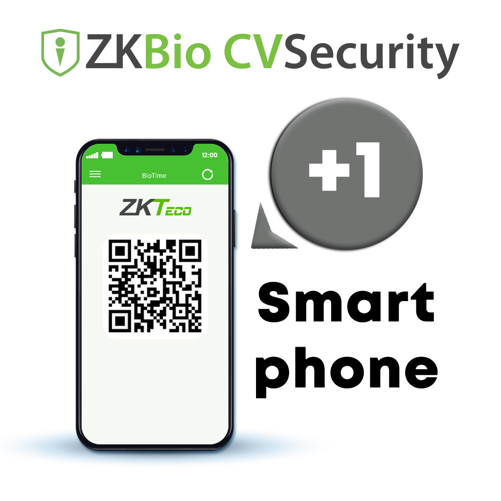 Licencia Bio Cvsecurity Modulo De Aplicacion Movil Zkcv-app-emp-addon-p1 Para Agregar 1 Cuenta De Empleado En Smartphone Android Y Iphone