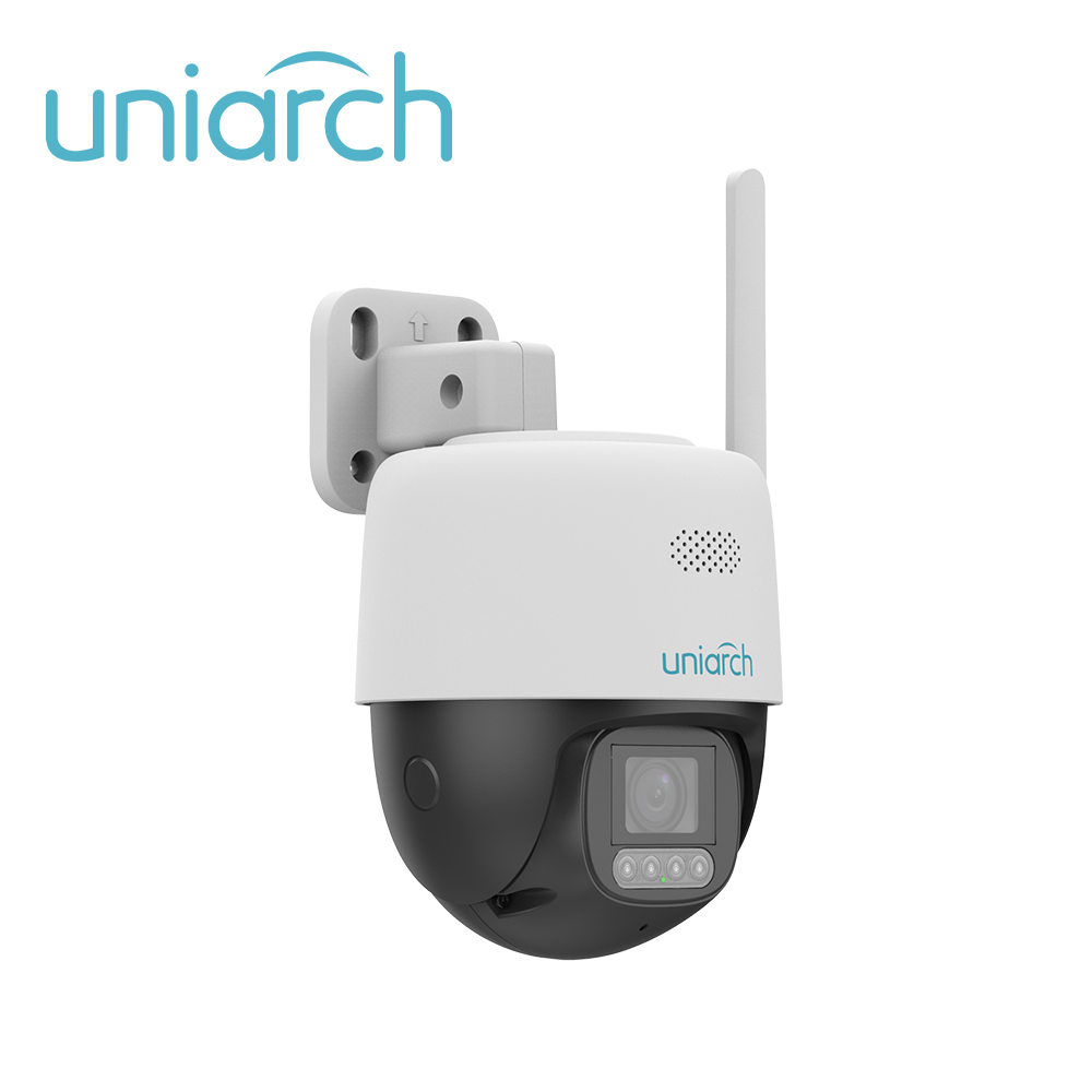 Camara IP PT Wi-fi Colorhunter Wise-isp Uniarch Uho-p3c-m5f4 / 5MP / Lente-4mm / Dwdr / Luz-calida30m / Microsd512gb / Microfono+altavoz-integrado / Advertencias-sonoras+luminosas /human-body-detection / Wi-fi2.4 / Ip66 / Ultra 265 / 12 Vcd