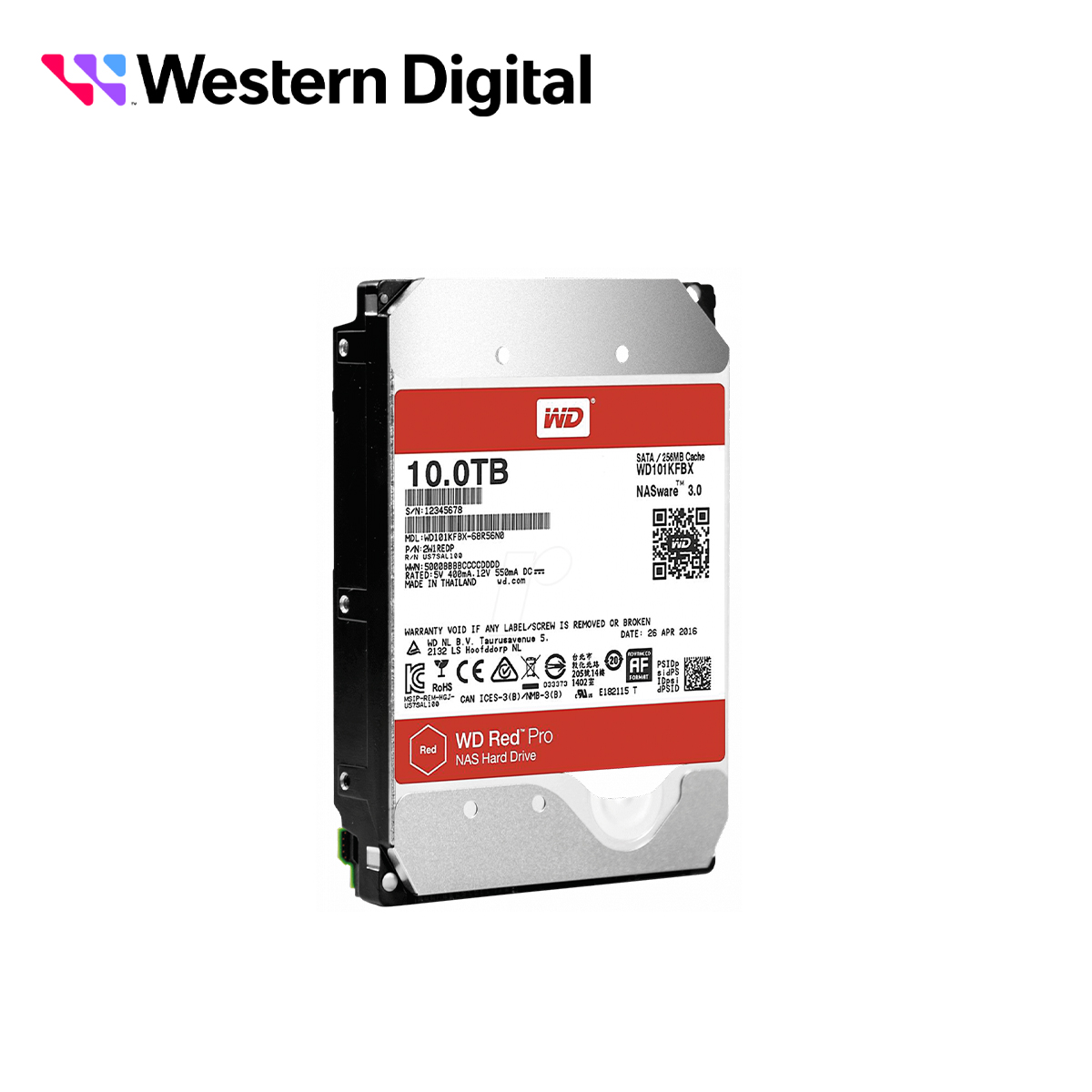 Dd Disco Duro Wd102kfbx Wd Red Pro 3.5 Sata 10TB Cache 256MB 7200RMP Especial Para Almacenamiento Y Nas Hasta 24 Bahias