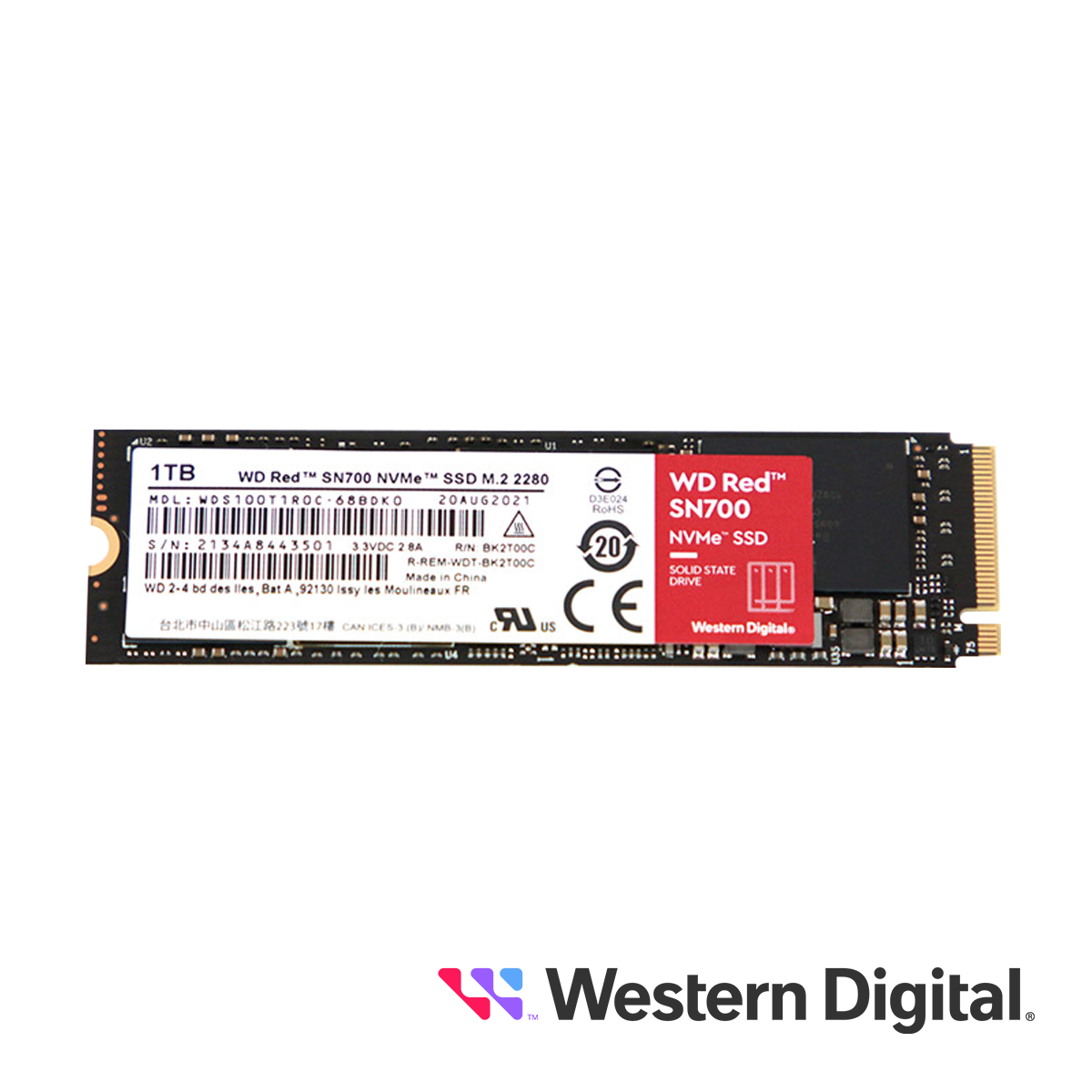 Ssd Western Digital Wd Red Wds100t1r0c / 1TB Nvme Pcie De 3RA Generacion 3430 Mb/s