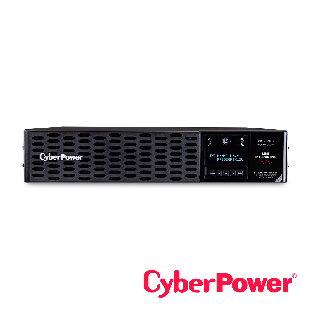 UPS Cyberpower Pr1000rtxl2u 1000VA / 1000W, Salida De Onda Senoidal, 2U, Cable De Alimentacion Nema 5-15P De 10 Ft, 8 X Nema 5-15R, Puertos Usb, Serial, Tarjeta Snmp/http (opcional), Relay, Epo, Software Powerpanel Business Edition, Permite Modulos De Bateria Extendida (ebm Bp48vp2u01), Garantia 3 Años Incluye Bateria.