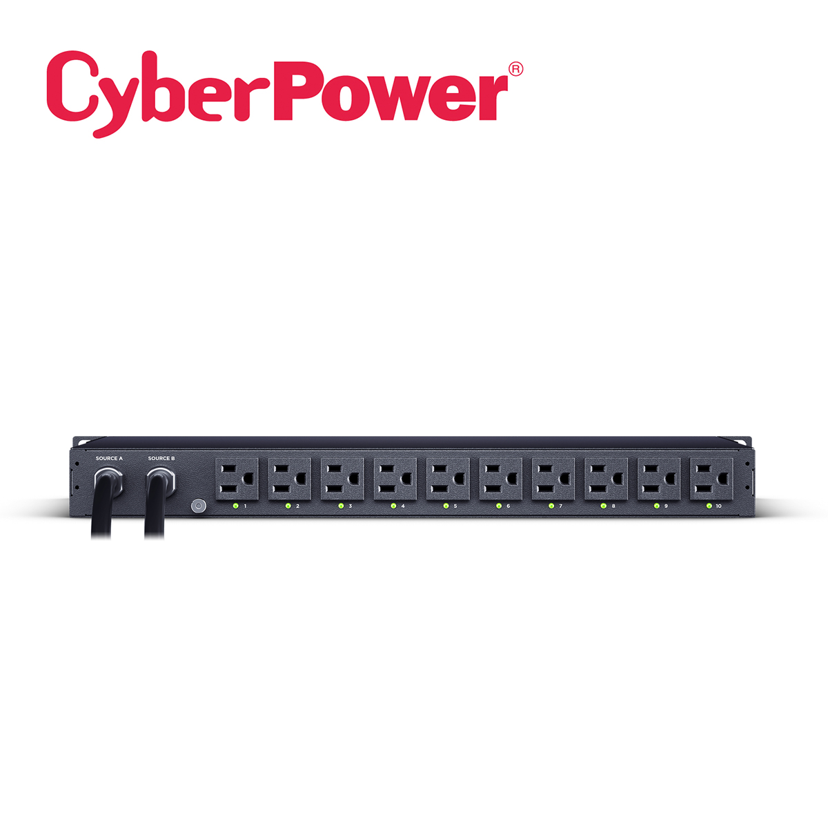 Pdu Conmutable Cyberpower Pdu44001 Rack 1UR 15A / 100-120V / 50-60HZ / Salidas 10X Nema 5-15R.