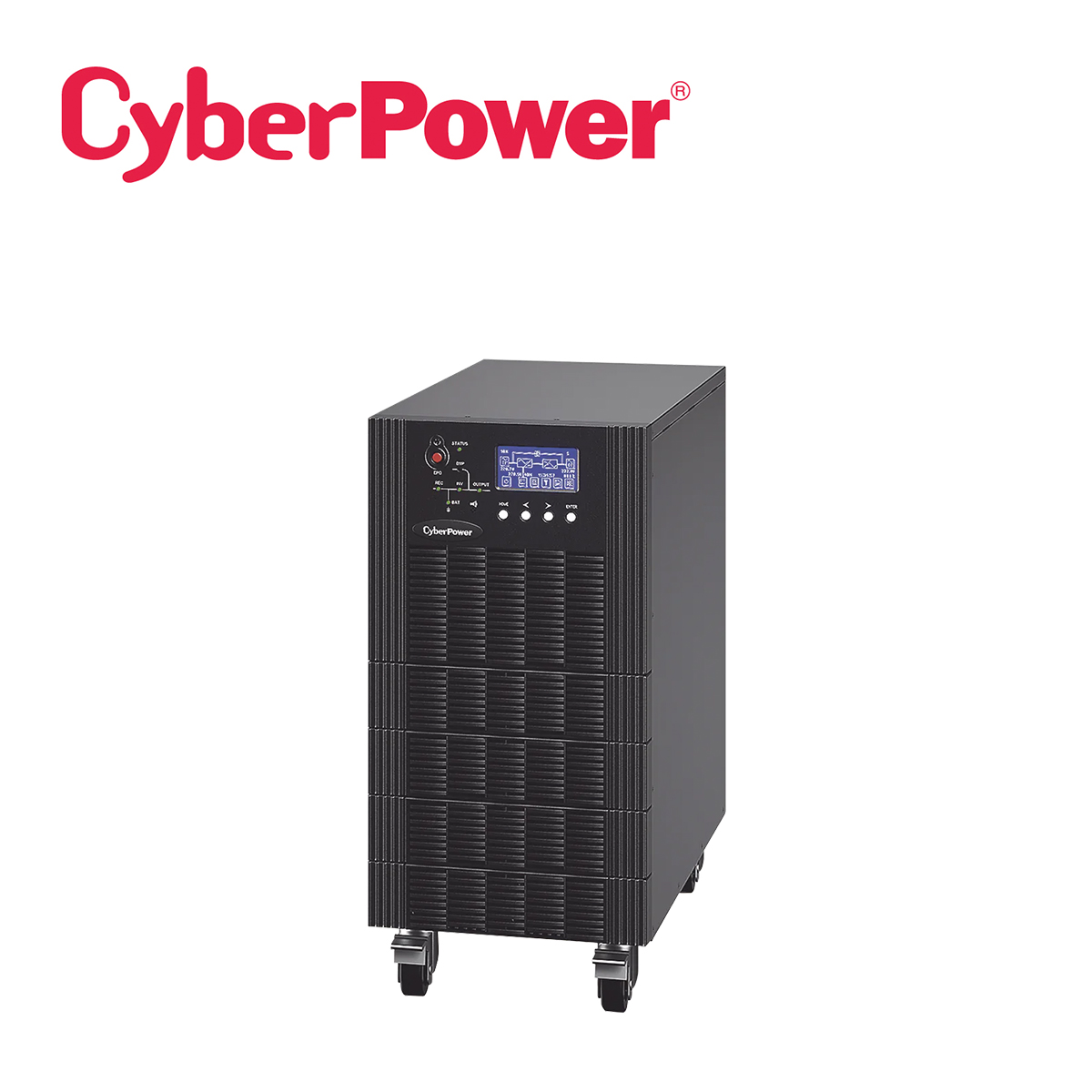 UPS TRIFASICO CYBERPOWER 30 KVA / 27 KW / RESPALDO 5 MINUTOS / ONLINE DOBLE CONVERSION / VOLTAJE 208-220 VCA / INCLUYE BANCO DE BATERIAS.