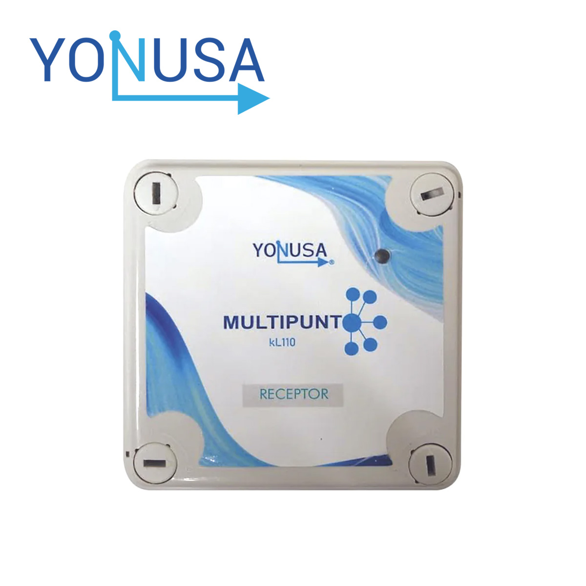 RECEPTOR PARA SOLUCION MULTIPUNTO YONUSA KLR110. CAPACIDAD PARA OPERAR HASTA 10 SIRENAS O ESTROBOS, HASTA 800WATTS DE LAMPARAS, MOTORES DE HASTA 1HP, 1 CONTACTOR ELECTRICO PARA MOTORES O CARGAS DE MAYOR POTENCIA, O BIEN DISPOSITIVOS DE CONSUMO DE ENERGIA ELECTRICA DE HASTA 16AMP.