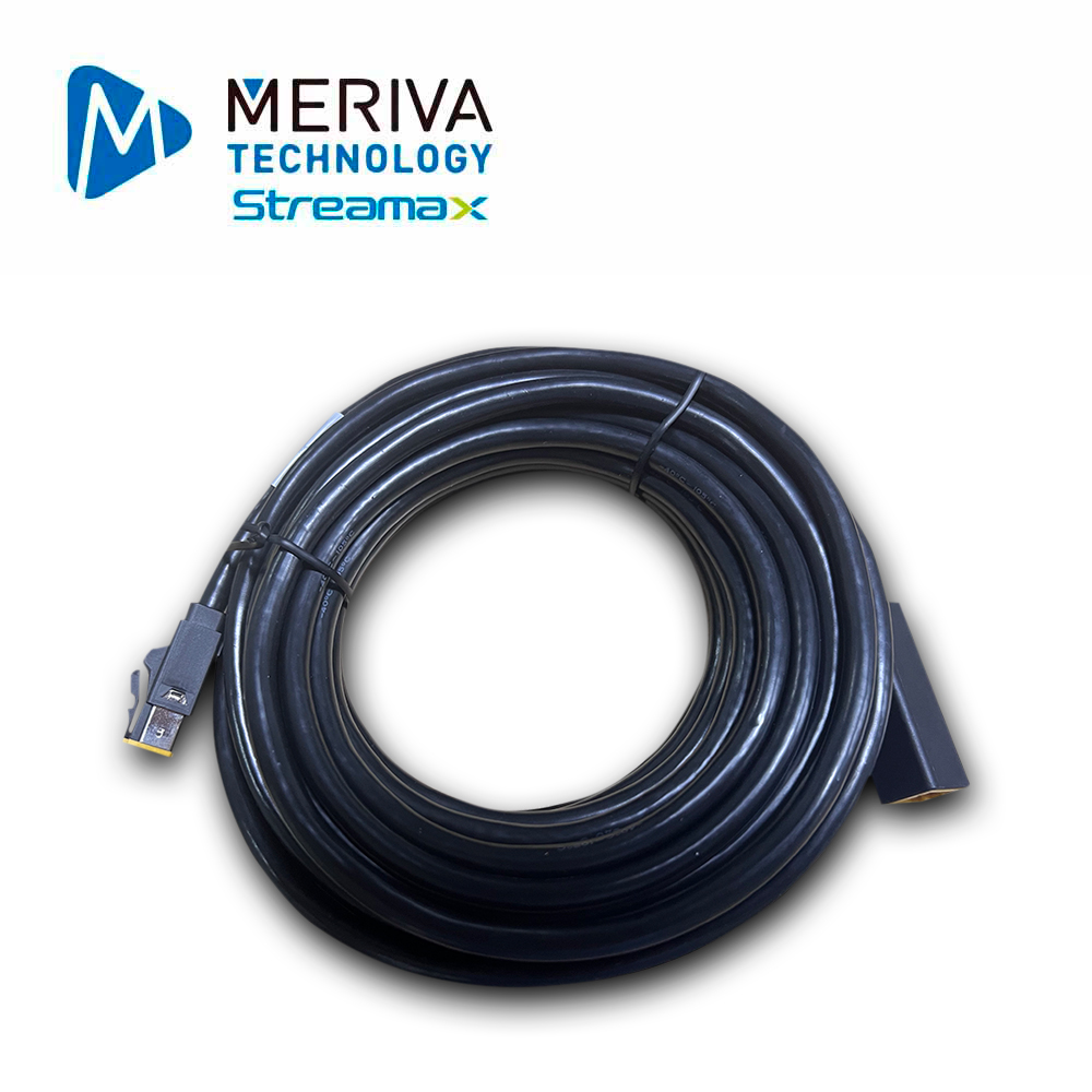 CABLE DE MONTAJE FRONTAL MERIVA STREAMAX M6PIN-L16MAX / 13MTS / AMBOS EXTREMOS CONECTORES DE VIDEO 6PIN / PERSONALIZADO