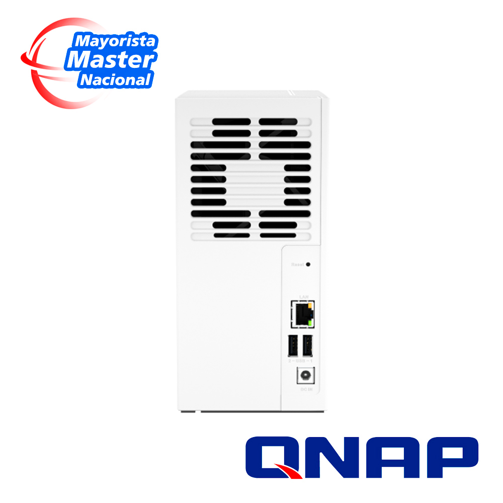 Nas Qnap Ts-233-us / Procesador Arm Cortex-a55 / Memoria Ram 2GB / 2 Bahias Frontales Sata 3.5 Pulgadas Y 2.5 Pulgadas / 1 Puerto RJ45 1GBE / Montaje En Escritorio / Aplicaciones De Uso Personal Para Compartir Y Respaldar Datos En La Nube