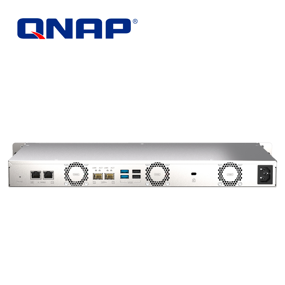 Nas Qnap Ts-435xeu-4g-us / 4 Bahias 1UR / 4GB Ddr4 Ram / 2 X 10GBE SFP Y 2 X 2.5GBE RJ45 / Procesador Marvell Octeon Tx2
