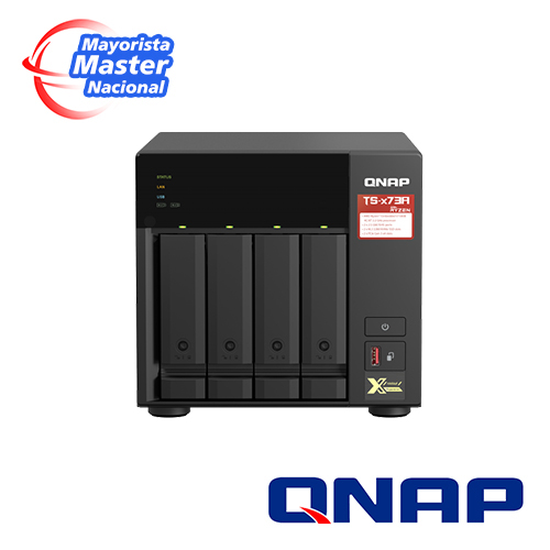 Nas Qnap Ts-473a-8g-us / Procesador Amd Ryzen V1500b / Memoria Ram 8GB / 4 Bahias Frontales Sata 3.5 Pulgadas Y 2.5 Pulgadas / 2 Puertos RJ45 2.5GBE / Montaje En Escritorio / Aplicaciones Pyme Para Compartir Y Respaldar Datos En La Nube