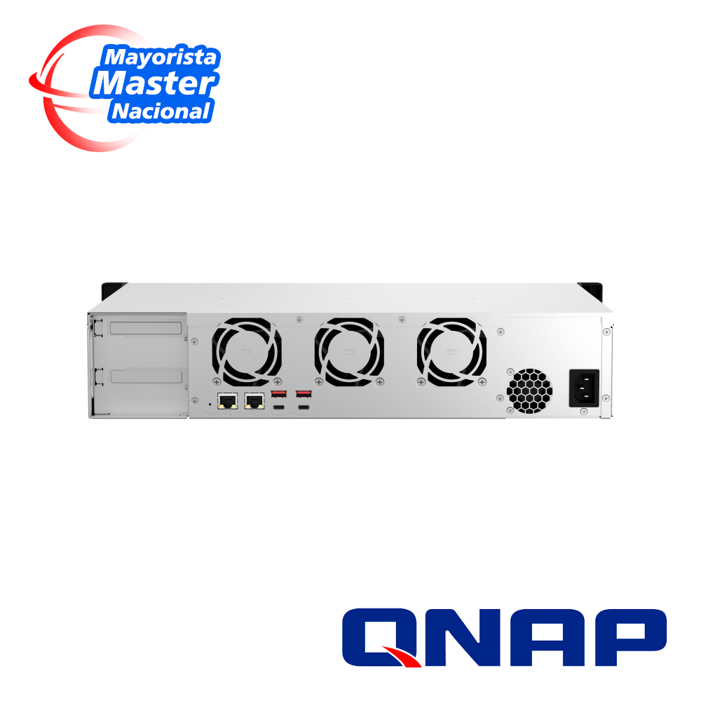 Nas Qnap Ts-873aeu-4g-us / Procesador Amd Ryzen V1500b / Memoria Ram 4GB / 8 Bahias Frontales Sata 3.5 Pulgadas Y 2.5 Pulgadas / 2 Puertos RJ45 2.5GBE / Montaje En Rack 2UR / Aplicaciones Pymes Para Compartir Y Respaldar Datos En La Nube