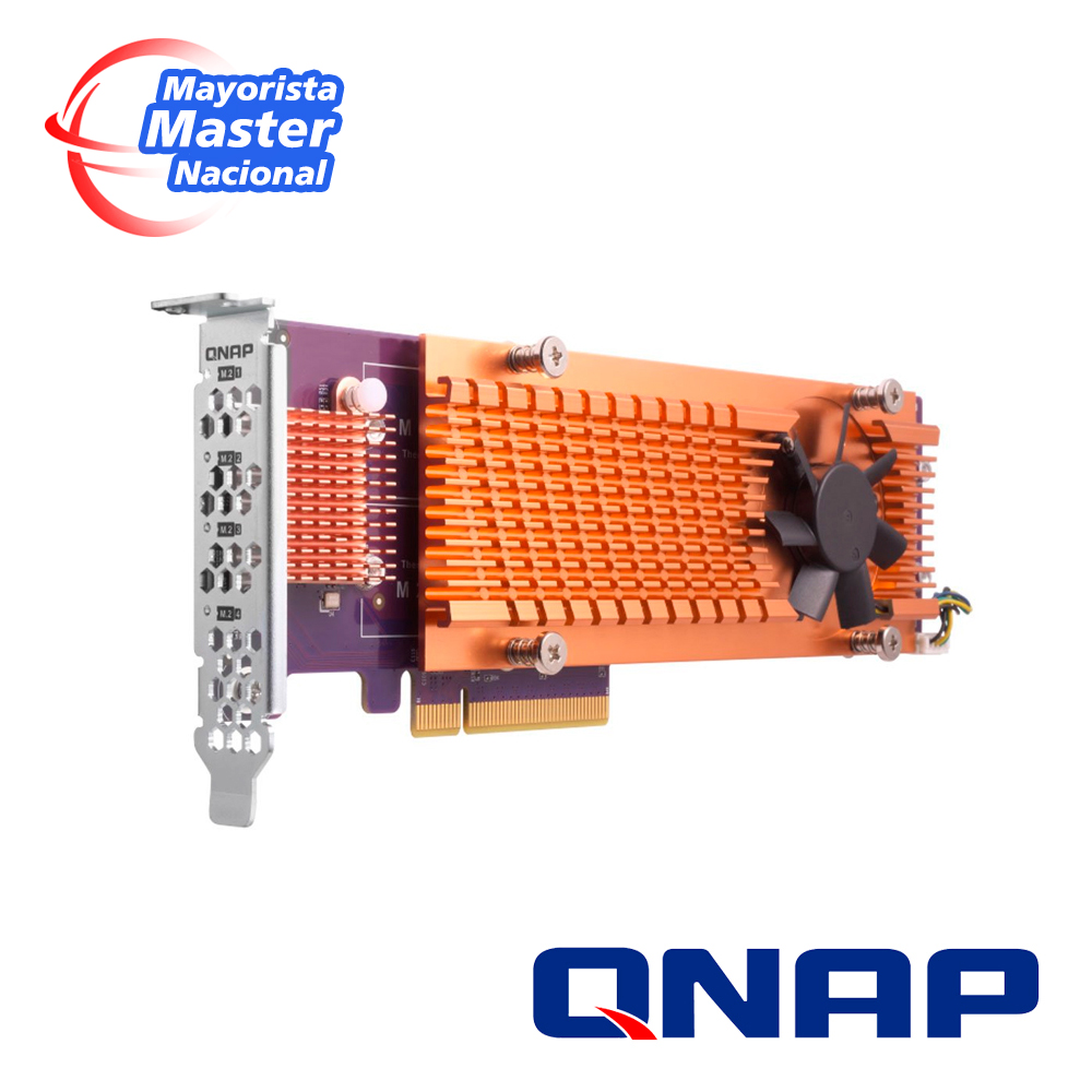 Qnap Qm2-2p-244a Dual M.2 22110/2280 Pcie Ssd Expansion Card (pcie Gen2 X4), Low-profile Bracket Pre-loaded, Low-profile Flat And Full-height Are Bundled *shorter Version To Support Tvs-x82/ts-x77 Pcie Slot 2 & Slot 3