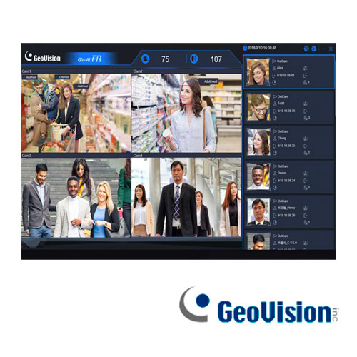 Licencia Software Geovision Gv-ai Fr / 8 Canales / ONVIF / Terceros / Dongle USB (usar Solo Con Gv-vms V18 Para Grabar)