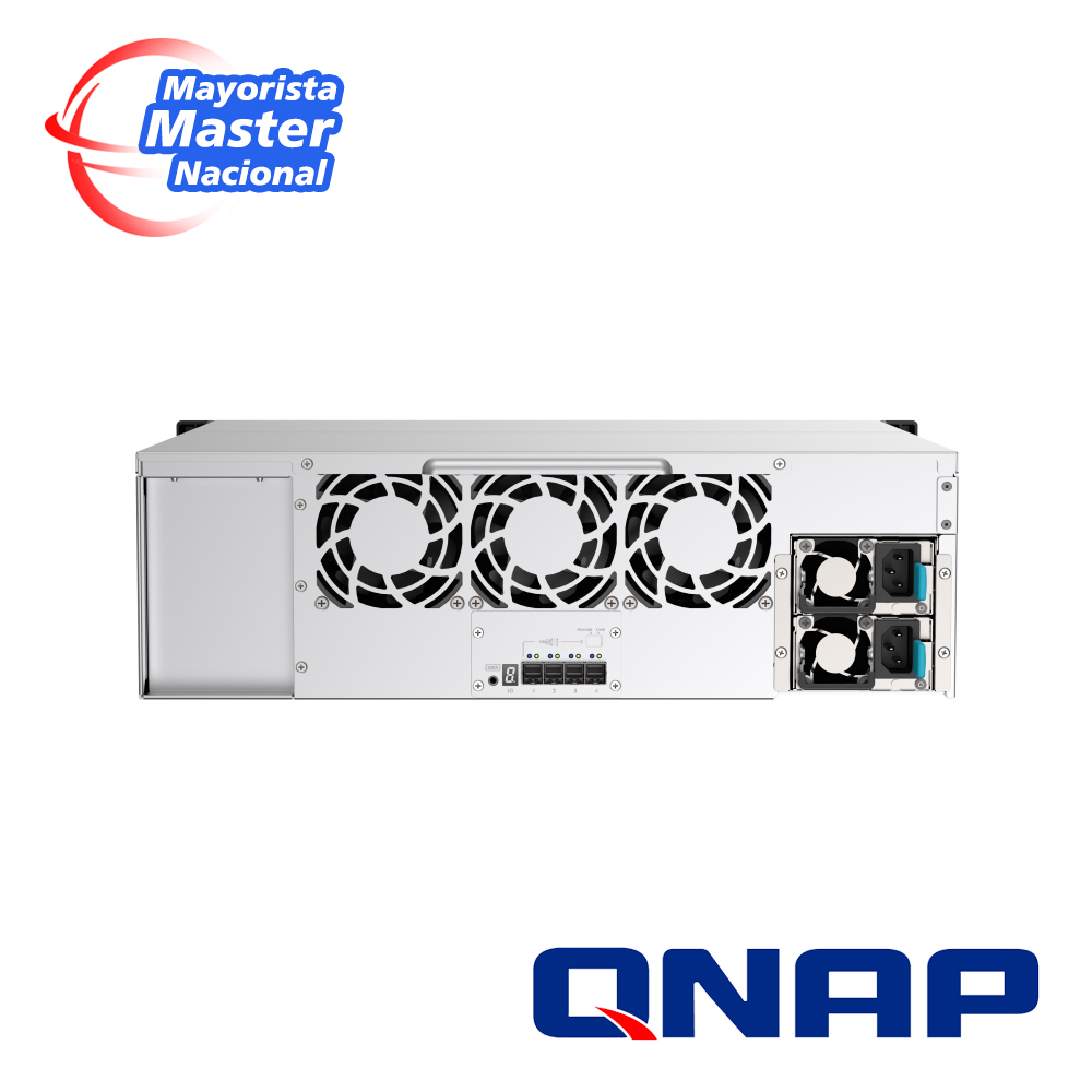 Caja De Expansion De Almacenamiento Qnap Tl-r1620sep-rp-us / 16 Bahias Frontales Sata-sas 3.5 Pulgadas / Montaje En Rack 3UR / Interconexion Via Sas Sff-8644 / Fuente Redundante / Compatible Con Nas Qnap Y Servidores Windows