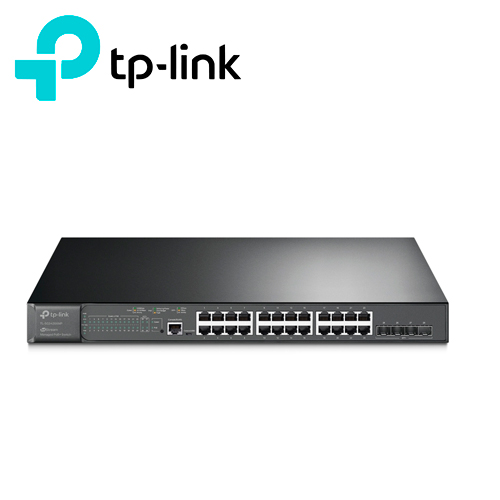 SWITCH ADMINISTRABLE TP-LINK SG3428XMP / 24 PUERTOS POE AF/AT 10/100/1000 MBPS + 4 PUERTOS 10 GIGA SFP+ / POTENCIA POE TOTAL 384W / ADMINISTRACION CENTRALIZADA CON OMADA / CARCASA METALICA IDEAL PARA RACK / USO INTERIOR