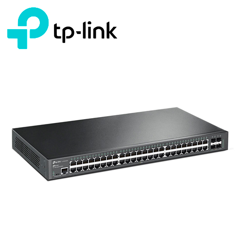 Switch Administrable Tp-link Sg3452x / 48 Puertos RJ45 10/100/1000 Mbps + 4 Puertos 10 Giga Sfp+ / Administracion Centralizada Con Omada / Carcasa Metalica Ideal Para Rack / Uso Interior