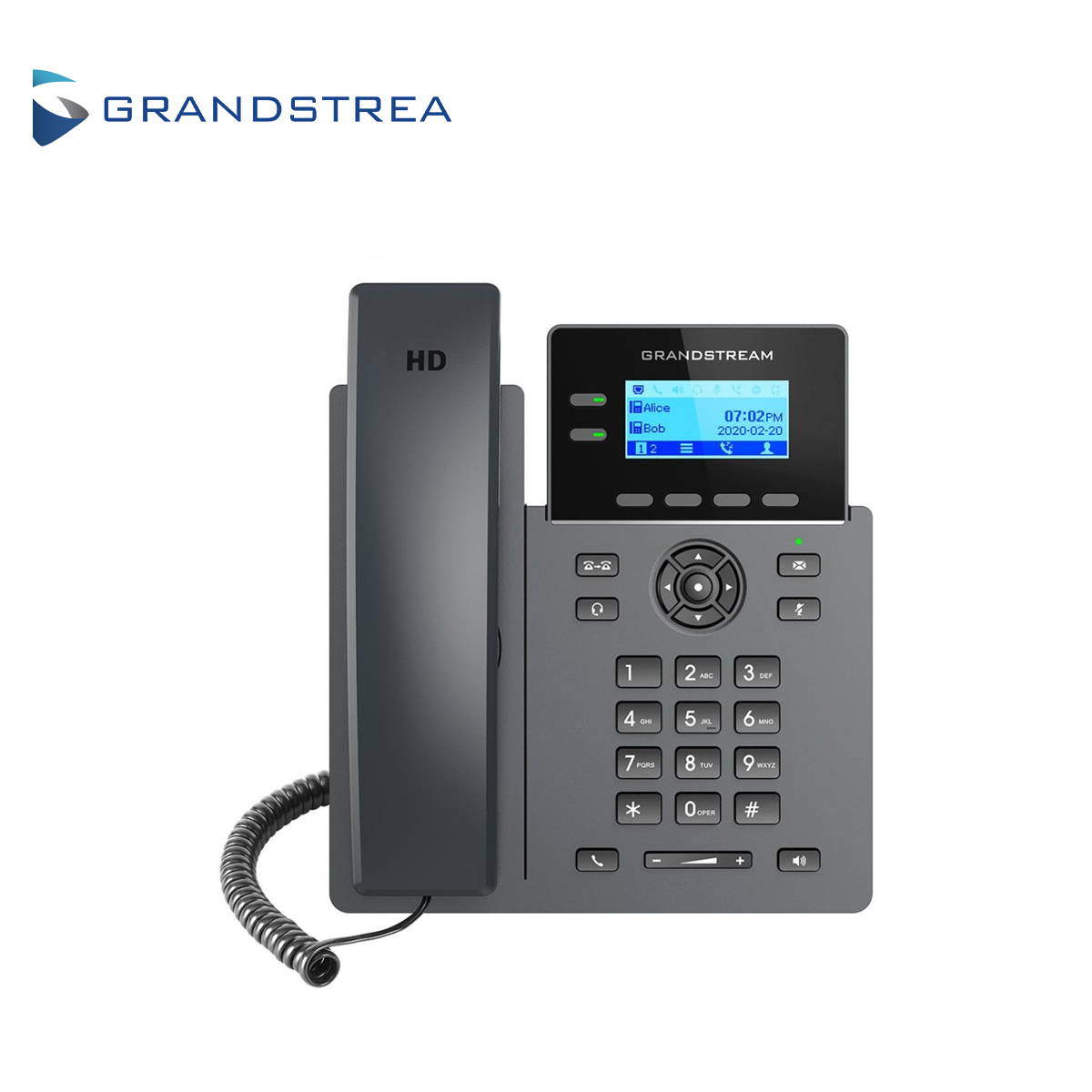 Telefono IP Grado Carrier Wifi 6 Grandstream Grp2602w / 4 Cuentas Sip / 2 Lineas / Wifi 802.11AC/AX / Pantalla LCD / Conferencia De 5 Vias / 2 Puertos 10/100MBPS / Gestion Y Aprovisionamiento Gdms / Alimentacion 5VCD/0.6A