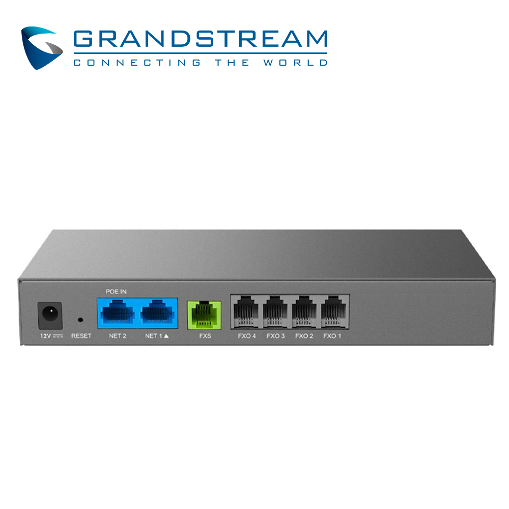 Gateway Fxo Grandstream Ht841 / 4 Puertos Fxo / 1 Puerto Fxs / 3 Cuentas Sip / Conferencia 3 Vias / Soporta Fax / Alimentacion POE 802.3AF/12 Vcd/1a