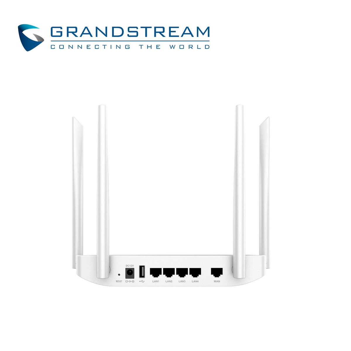 Router Wifi Doble Banda Grandstream Gwn7052f/ 1 Puerto Wan SFP 1,000MBPS / 4 Puertos Wan/lan 10/100/1,000MBPS / Wifi 2.4/5GHZ 802.11AC / Mu-mimo 2X2 / Velocidad 1.27GBPS / 100 Usuarios Simultaneos / Mesh / Qos / Vpn 50 Tuneles / Administracion Gwn Cloud / Alimentacion 100-240VCA/1A
