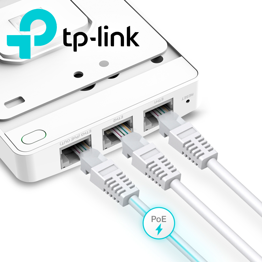 Access Point Wi-fi Tp-link Eap235-wall Mu-mimo Ac1200/ Gestion Gratuita Via Cloud Y App Omada/ Alimentacion Poe/ Seguridad Wi-fi Clase Empresarial/ Antenas 2.4 Ghz 2X4DBI 300MBPS / 5GHZ 2X4DBI 867MBPS / Hasta 16 Ssid/ 3 Puertos Adicionales