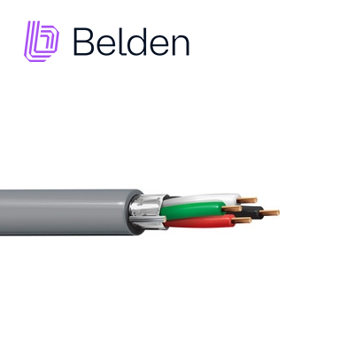 CABLE PARA SEGURIDAD Y SONIDO BELDEN 5202FE 0081000 FORRO PVC GRIS CMR RISER 4 CONDUCTORES CALIBRE 16 AWG MULTIFILAR 100% COBRE BLINDADO USO INTERIOR ESPECIAL PARA APLICACIONES SISTEMAS DE SEGURIDAD, INTERCOMUNICADOR/PA, AUDIO / ALTAVOZ, CONTROLES CON LIMITACION DE ENERGIA,ENTORNO RUIDOSO BOBINA 1000 PIES 305 METROS