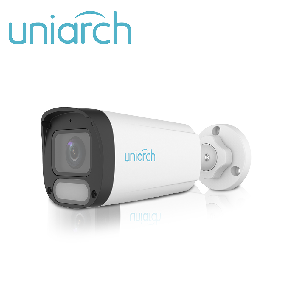 CAMARA IP BULLET OWLVIEW UNIARCH IPC-B242-ADF28K-WP / 2MP / LENTE 2.8MM / TRUE-WDR120DB / LUZ-CALIDA30M-LUZ-BLANCA30M / MICROSD512GB / MICROFONO-INTEGRADO / ULTRA-MOTION-DETECTION / POE-AF / ONVIF / NDAA / 3-AXIS / IP67 / GRAFENO+PLASTICO / ULTRA265 / SERIE HALO / MODOCORREDOR
