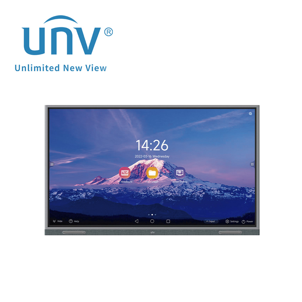 PANTALLA INTERACTIVA UNV MW3565-U-S 65 PULGADAS / SO ANDROID 8.0 / QUAD-CORE CORTEX 2XA53CORTEX 2XA73 AND MALI G51 GPU / DDR4 3 GB / EMMC 32 GB / PANTALLA TÁCTIL INFRARROJA / MULTITÁCTIL DE 20 PUNTOS / 1 AUDIO E/S / RED LAN E/S / 240 VCA 100 A 50/60 HZ - Balam Rush
